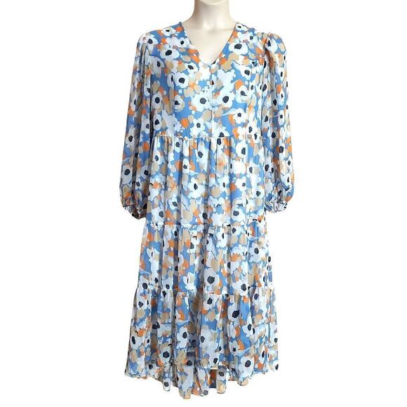 Joie Women's High-Low Floral Field Tiered V-Neck Pullover Maxi Dress